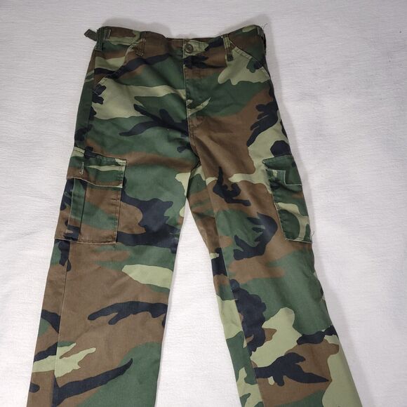 Military Pants Womens Size 16 Woodland Camo Combat Trousers US Army Y2k Green - Picture 5 of 13
